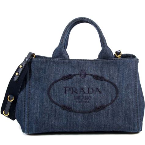 prada genuine handbag|prada denim handbag.